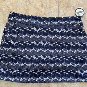 NWT Women's Coral Bay Golf Skorts, size XL Blue and white colors